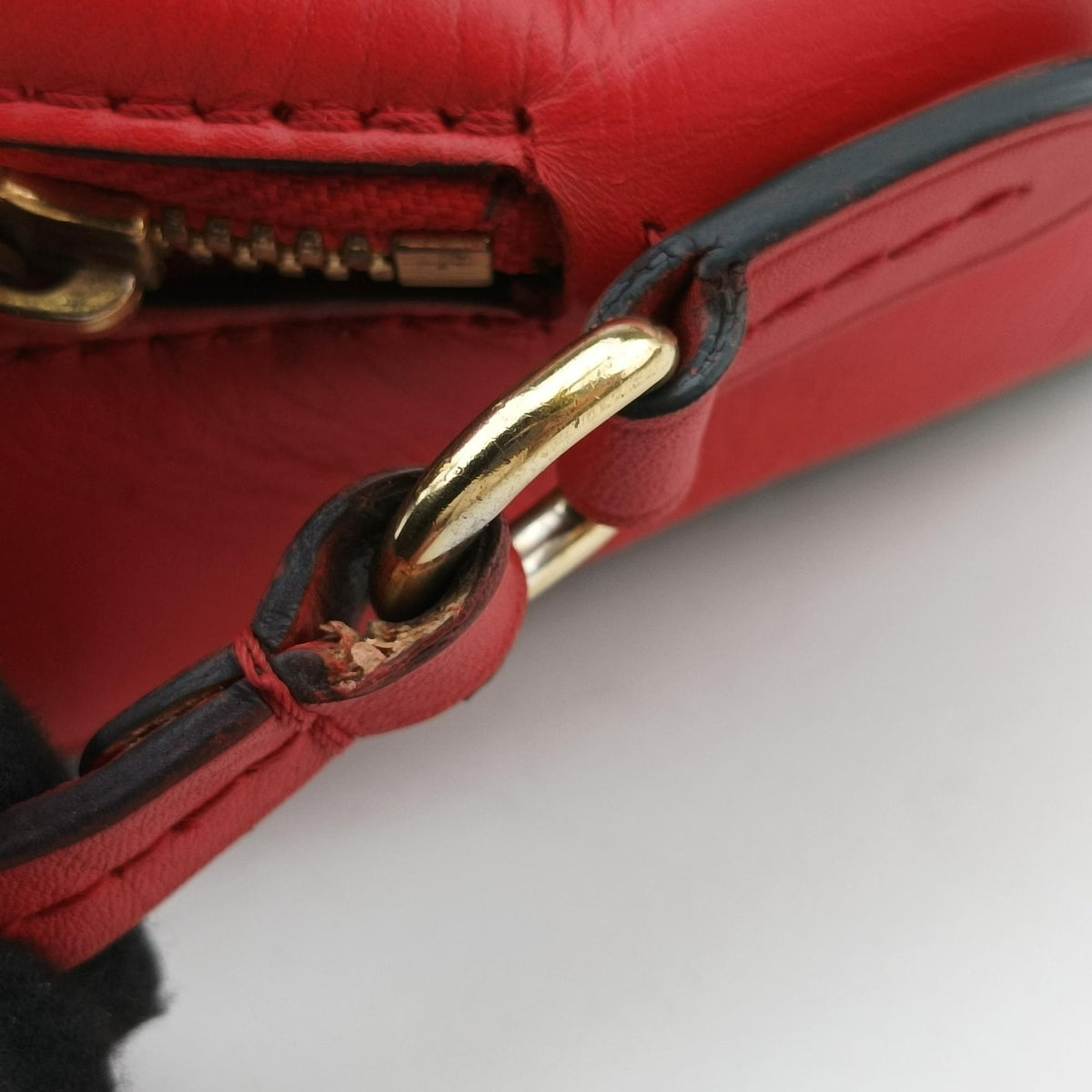Pre-owned Louis Vuitton SAINTONGE brown×COQUELICOT Monogram Canvas×calf leather M43556 shoulderbag | stylenewstar