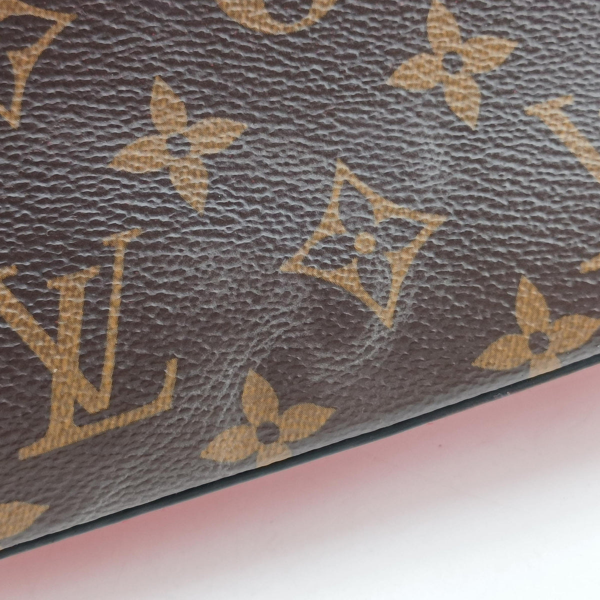 Pre-owned Louis Vuitton SAINTONGE brown×COQUELICOT Monogram Canvas×calf leather M43556 shoulderbag | stylenewstar