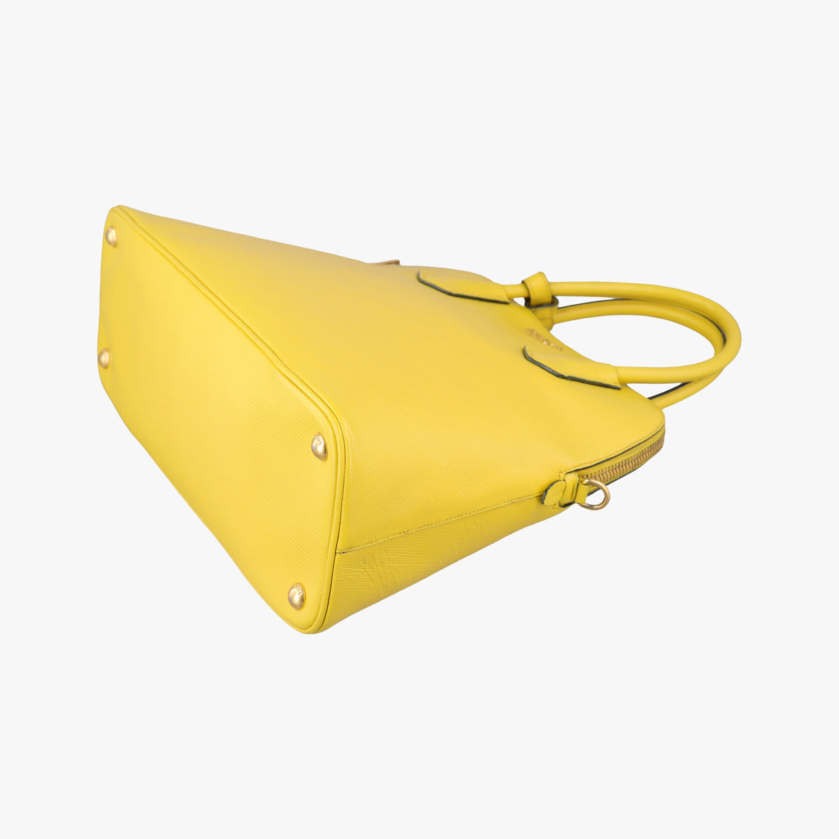 Secondhand Prada Cuir Top Handle Yellow SAFFIANO Leather BL0902 shoulderbag | stylenewstar
