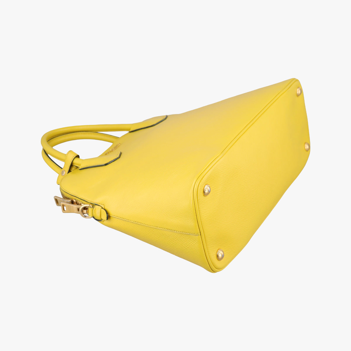Secondhand Prada Cuir Top Handle Yellow SAFFIANO Leather BL0902 shoulderbag | stylenewstar