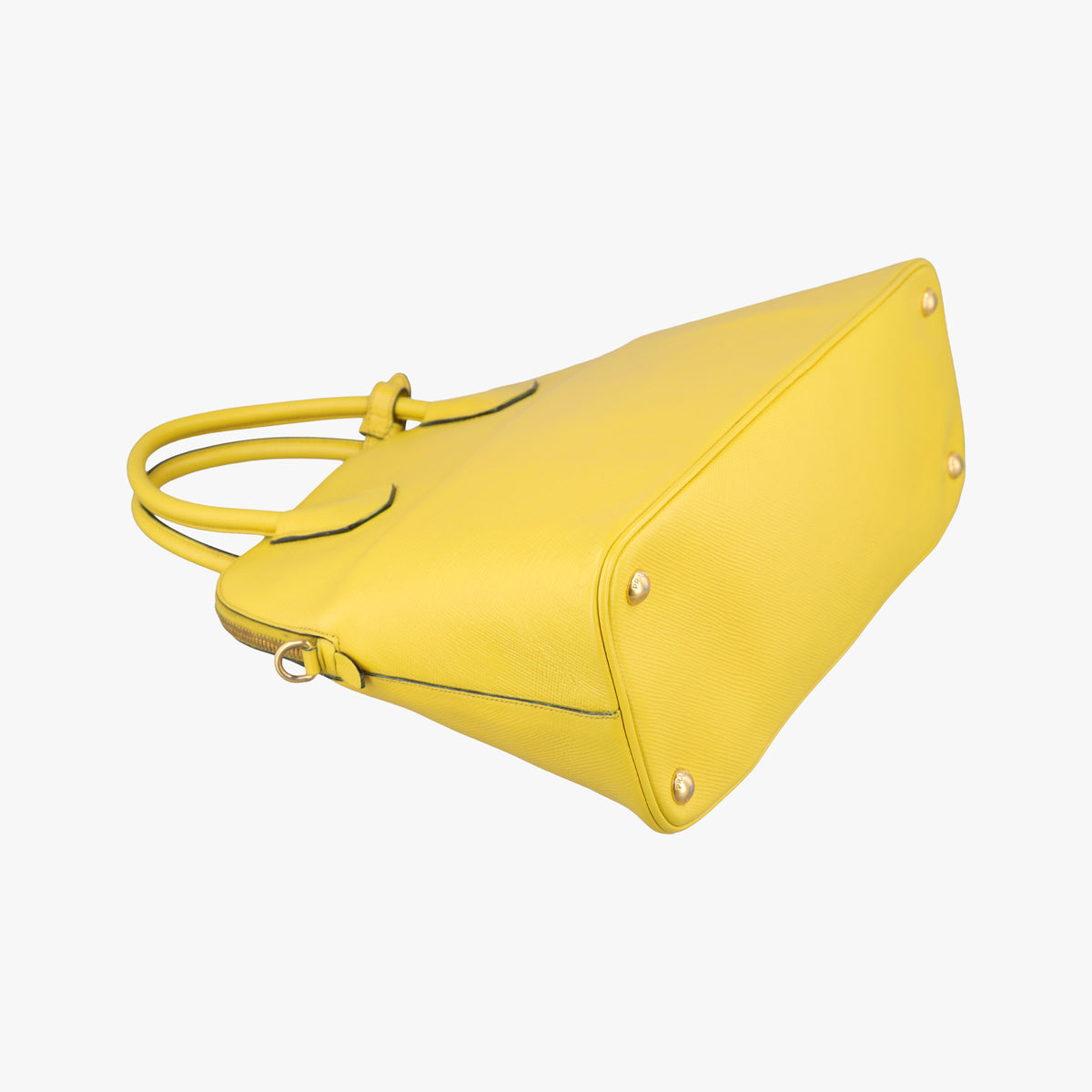Secondhand Prada Cuir Top Handle Yellow SAFFIANO Leather BL0902 shoulderbag | stylenewstar