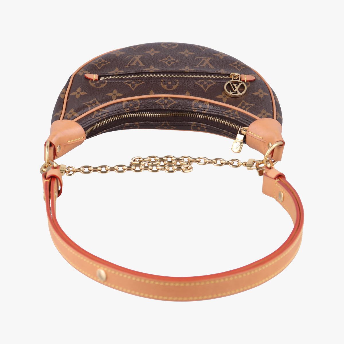 Pre-owned Louis Vuitton LOOP Brown×Beige Monogram Canvas M81098 shoulderbag | stylenewstar