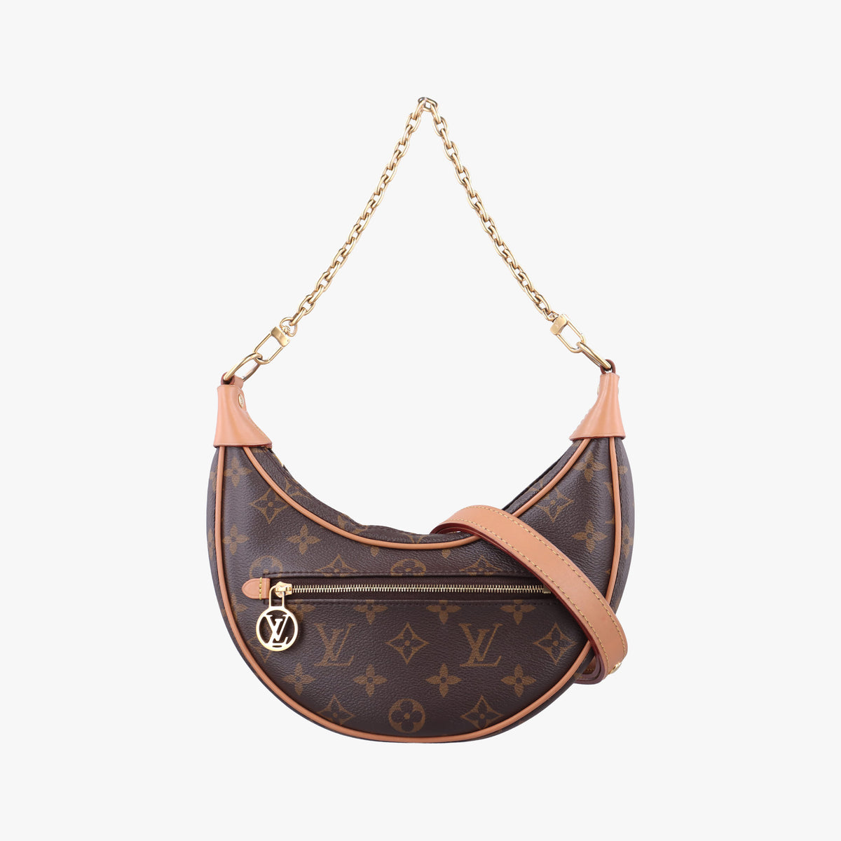 Pre-owned Louis Vuitton LOOP Brown×Beige Monogram Canvas M81098 shoulderbag | stylenewstar