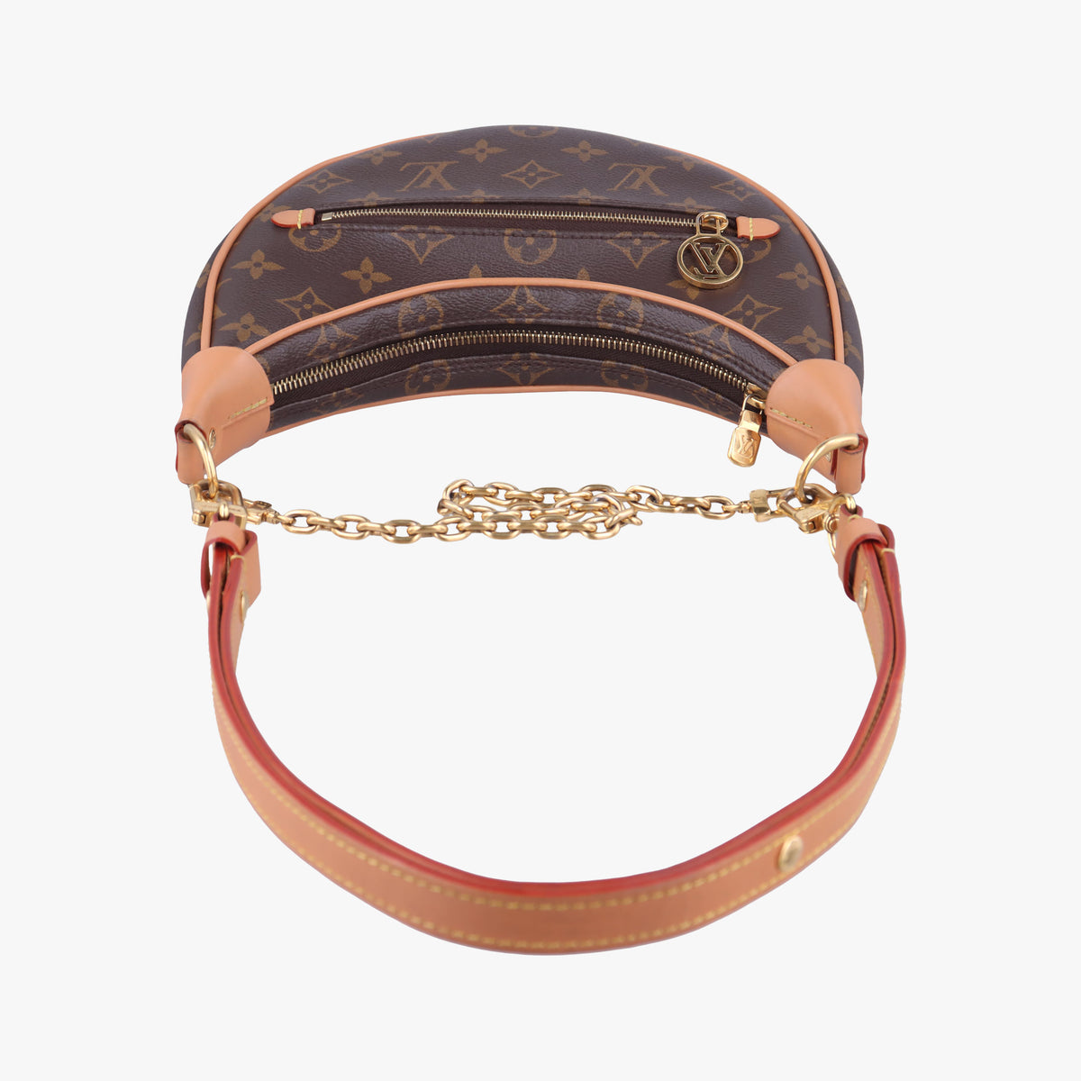 Pre-owned Louis Vuitton LOOP Brown×Beige Monogram Canvas M81098 shoulderbag | stylenewstar