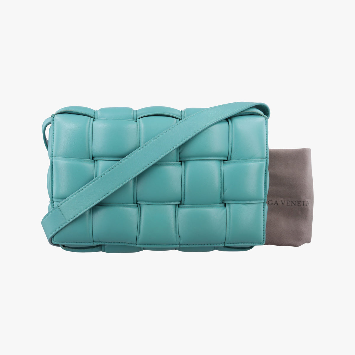 Pre-owned Bottega Veneta Padded Cassette Blue lambskin 591970 shoulderbag | stylenewstar