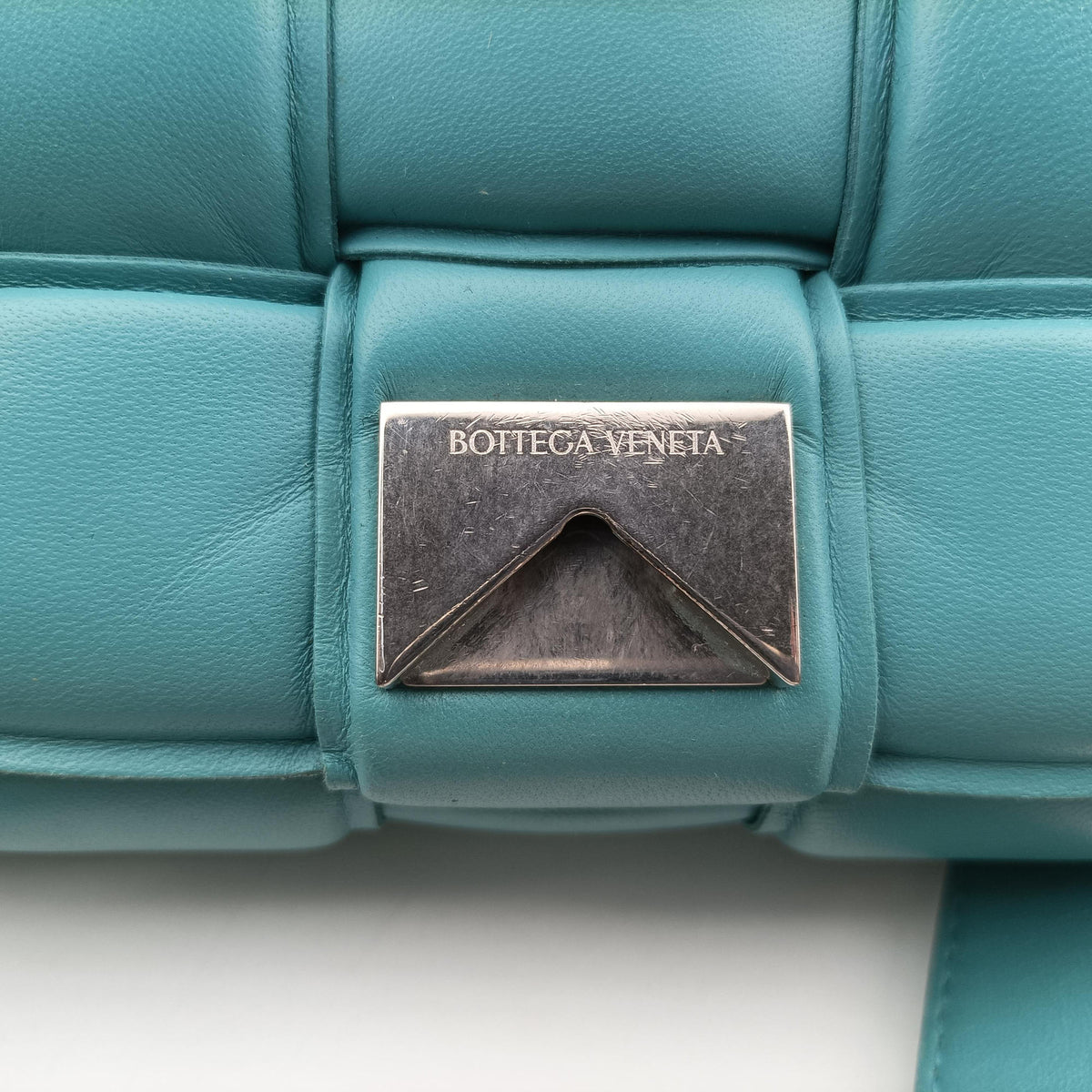 Pre-owned Bottega Veneta Padded Cassette Blue lambskin 591970 shoulderbag | stylenewstar
