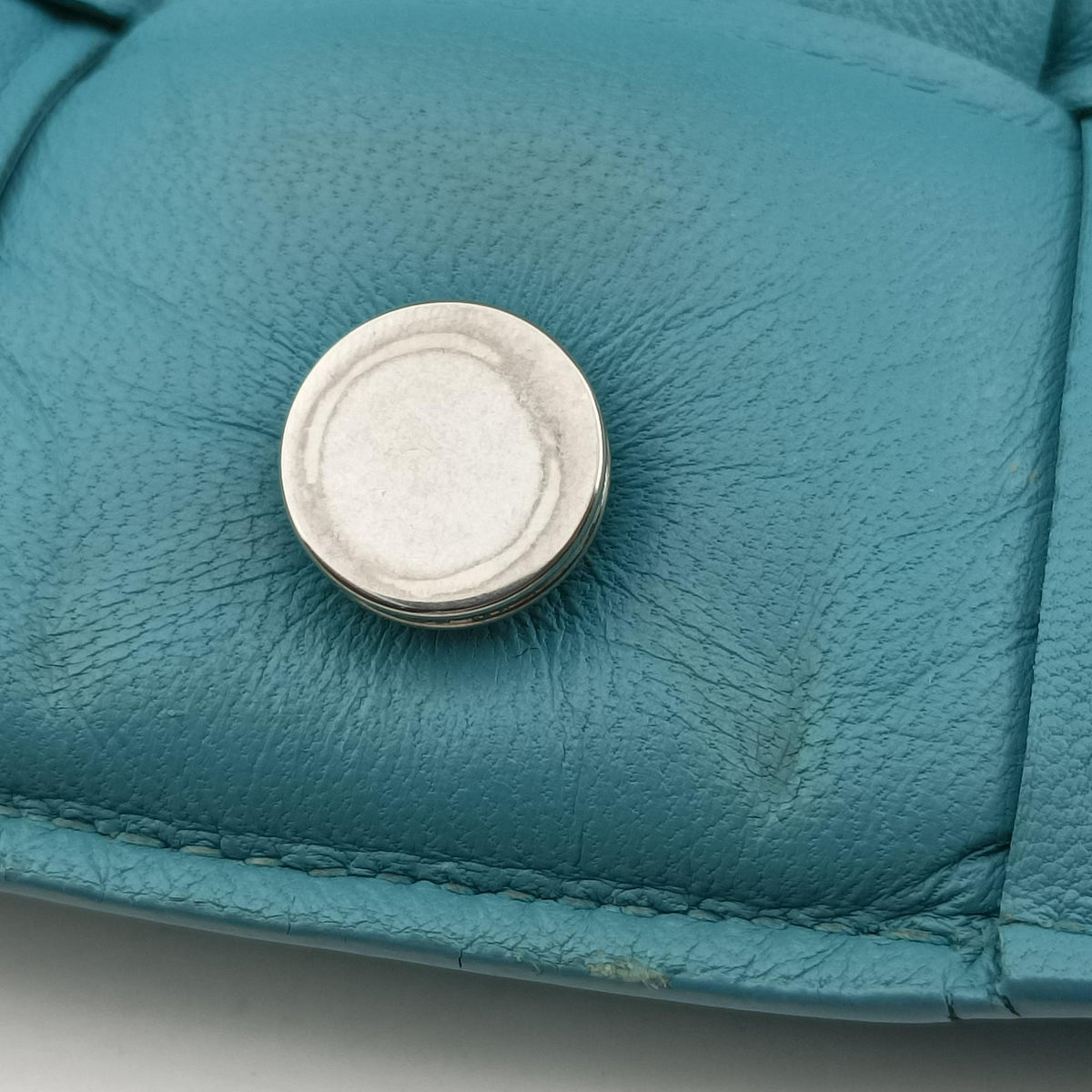 Pre-owned Bottega Veneta Padded Cassette Blue lambskin 591970 shoulderbag | stylenewstar