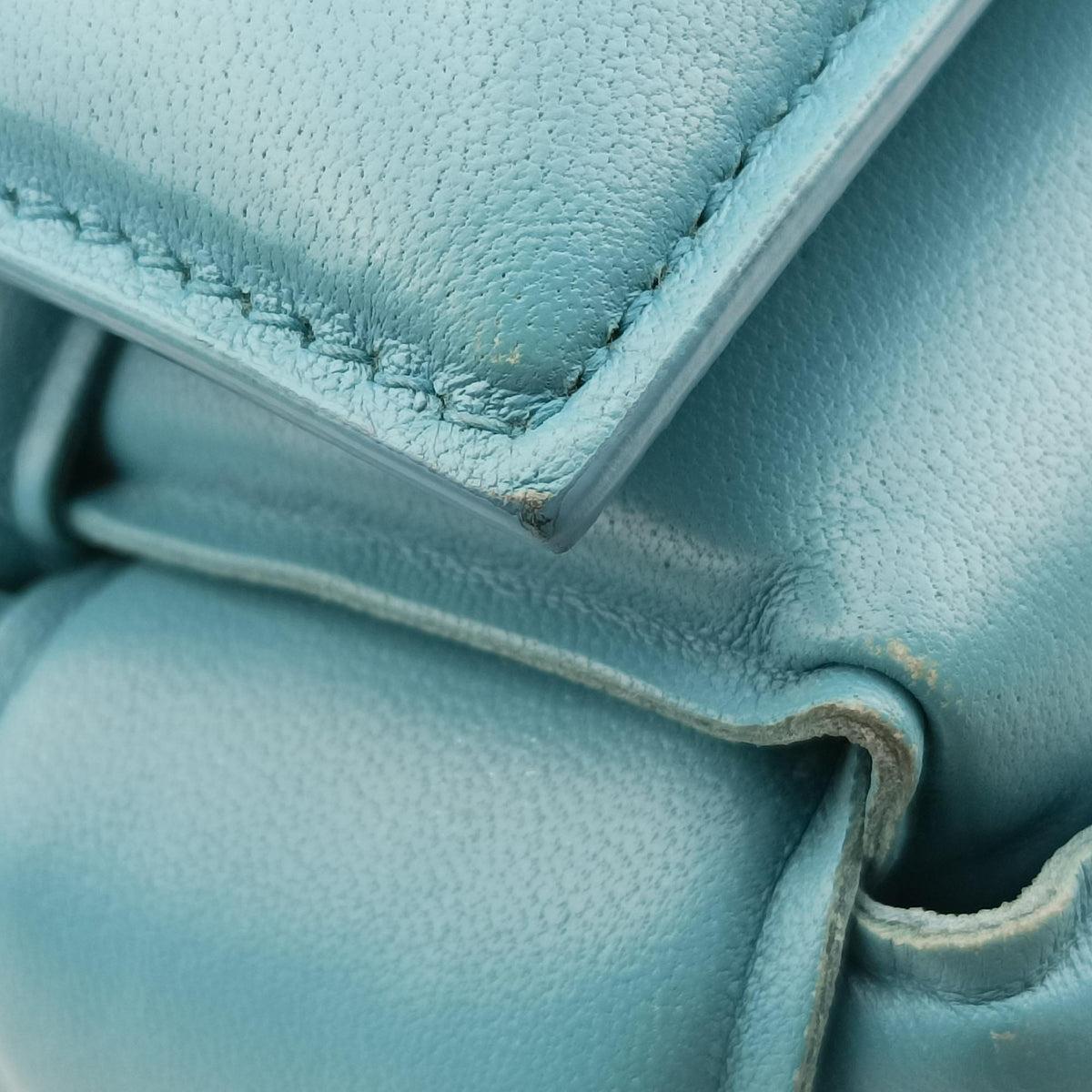 Pre-owned Bottega Veneta Padded Cassette Blue lambskin 591970 shoulderbag | stylenewstar
