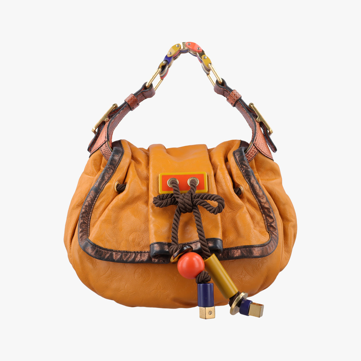 Pre-owned Louis Vuitton Kalahari PM JAUNE Monogram Exotic Leather×Python M97000 shoulderbag | stylenewstar