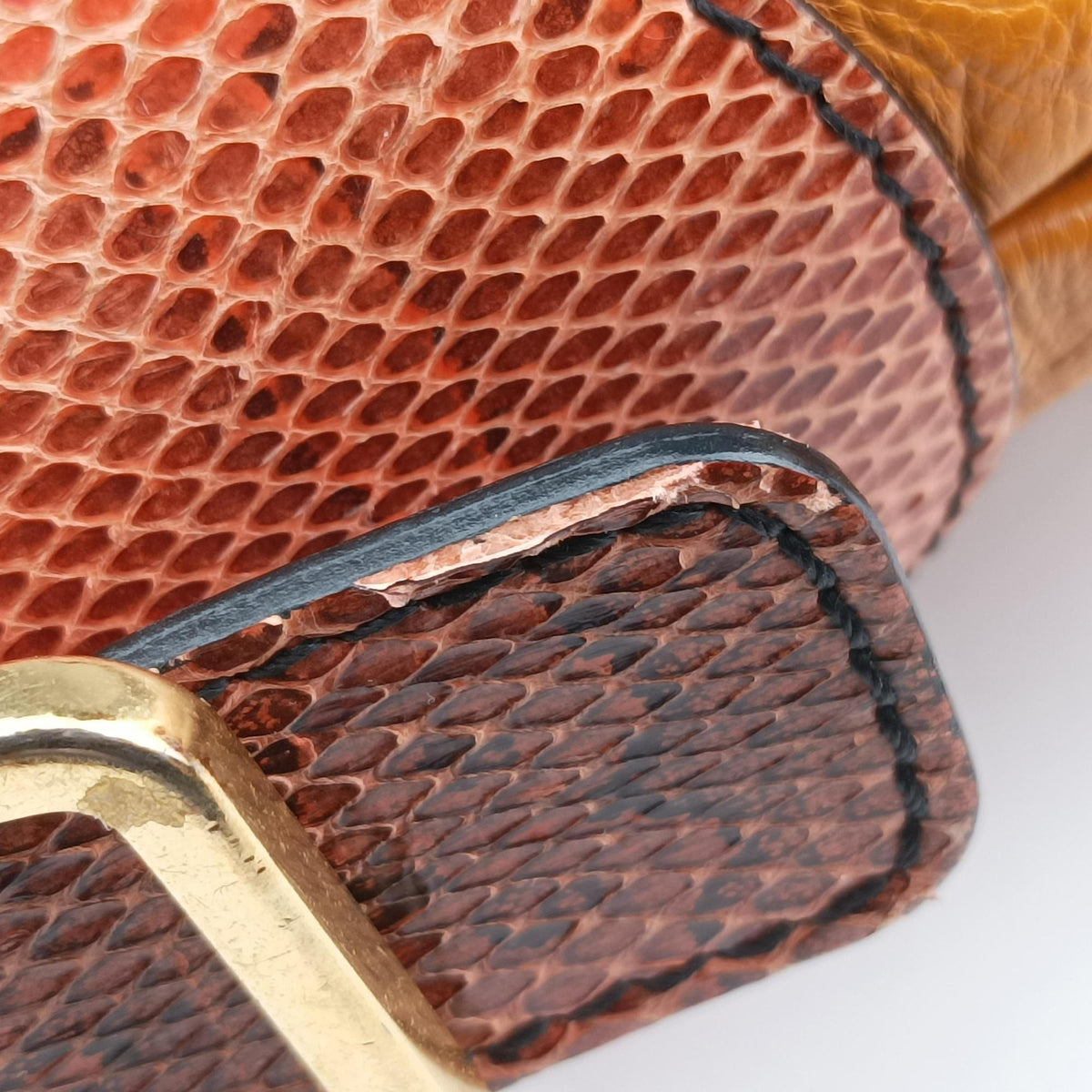 Pre-owned Louis Vuitton Kalahari PM JAUNE Monogram Exotic Leather×Python M97000 shoulderbag | stylenewstar