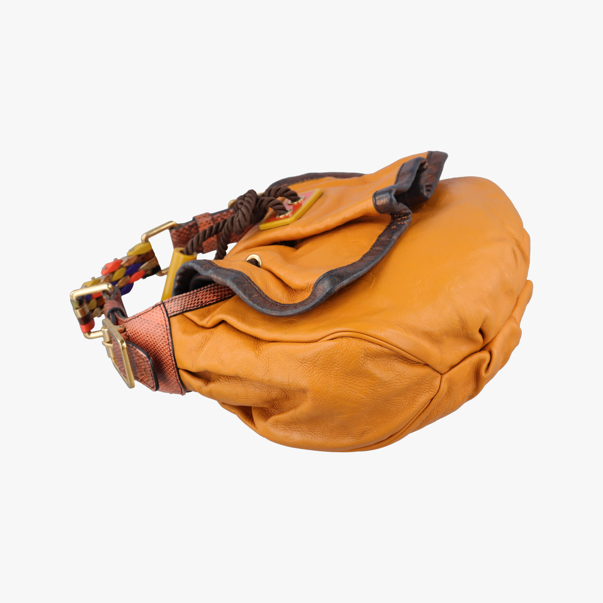 Pre-owned Louis Vuitton Kalahari PM JAUNE Monogram Exotic Leather×Python M97000 shoulderbag | stylenewstar