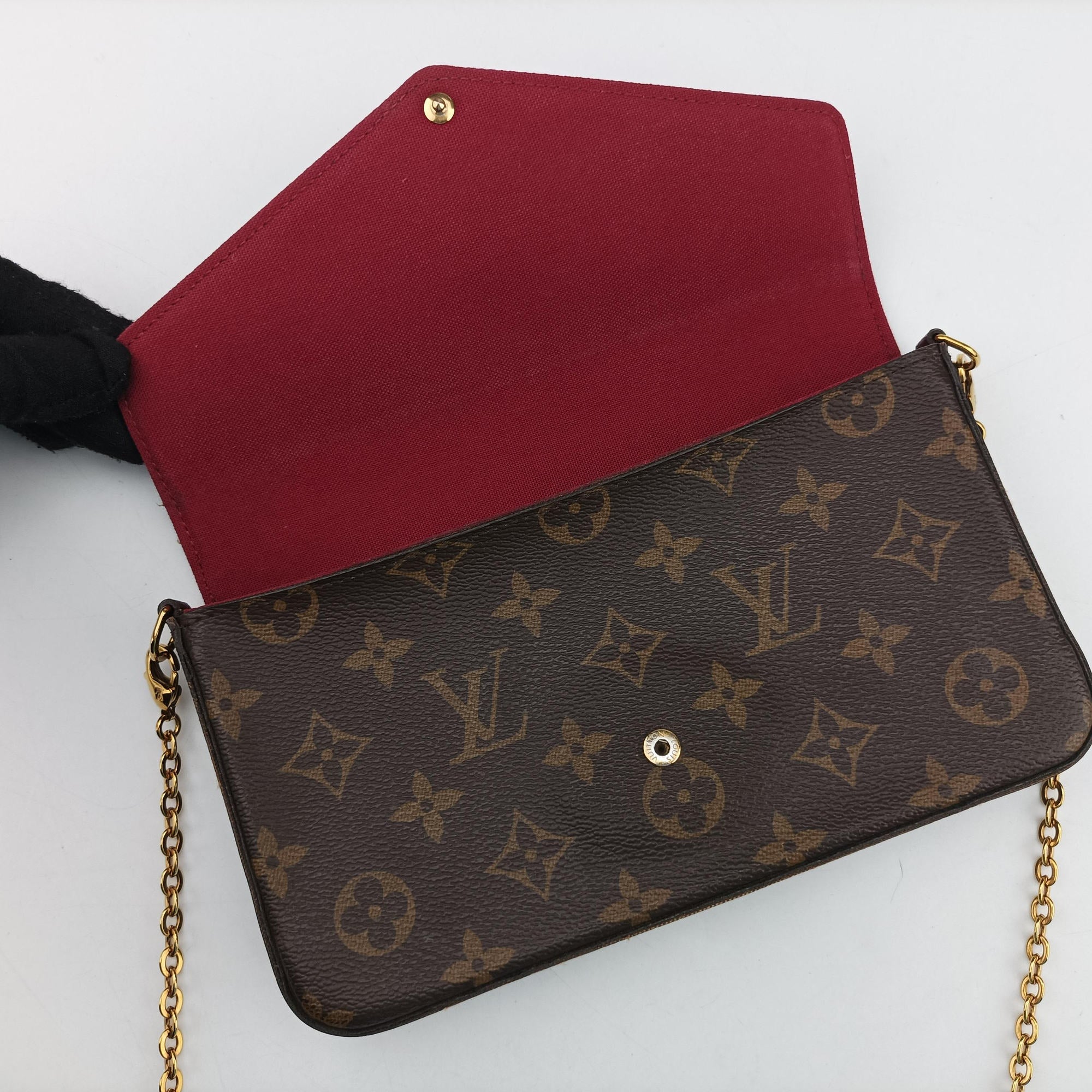 Pre-owned Louis Vuitton Pochette FeLICIE Brown Monogram Canvas M61276 shoulderbag | stylenewstar