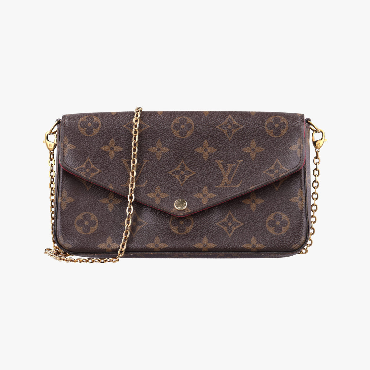 Pre-owned Louis Vuitton Pochette FeLICIE Brown Monogram Canvas M61276 shoulderbag | stylenewstar