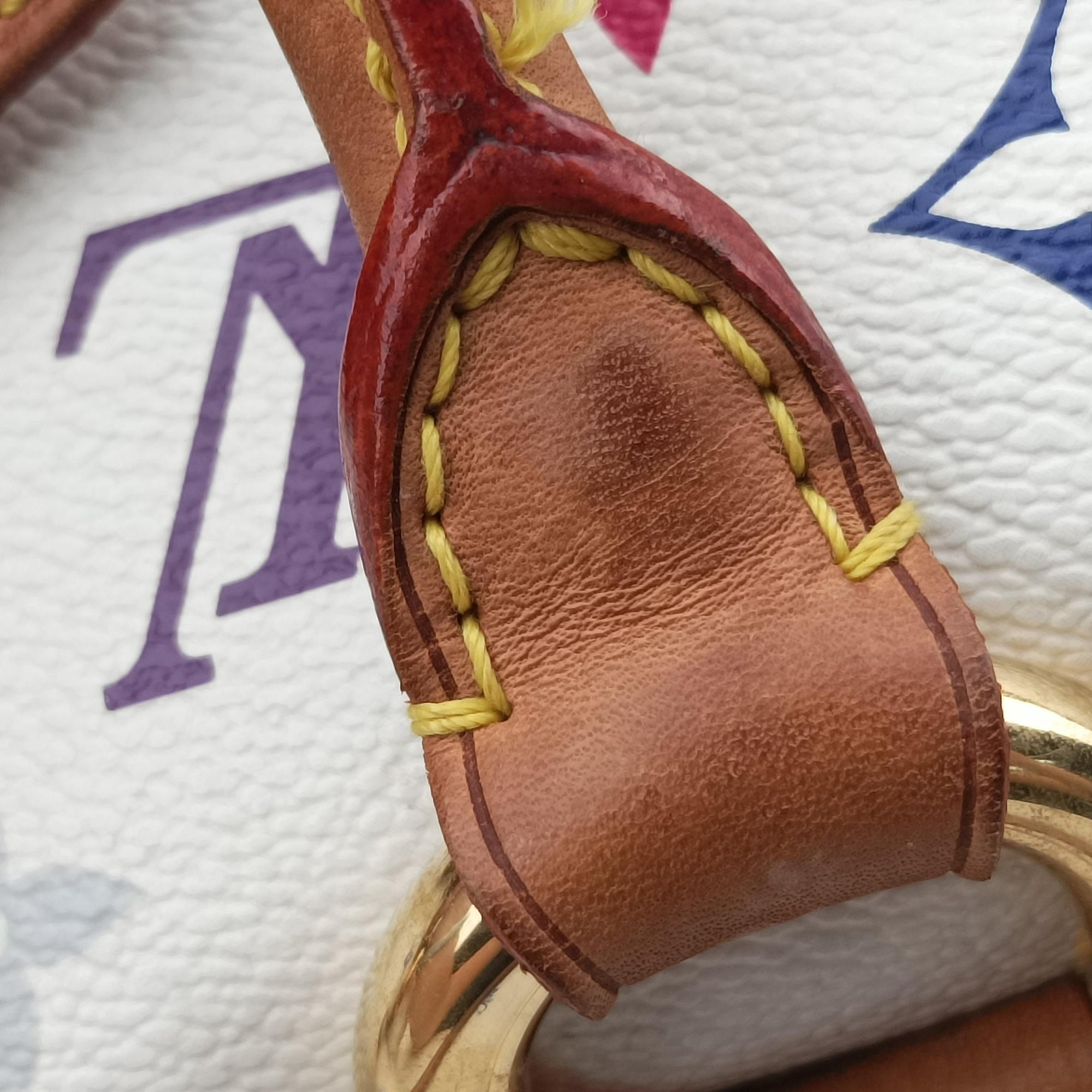 Pre-owned Louis Vuitton RITA white Monogram Multicolor M40125 shoulderbag | stylenewstar