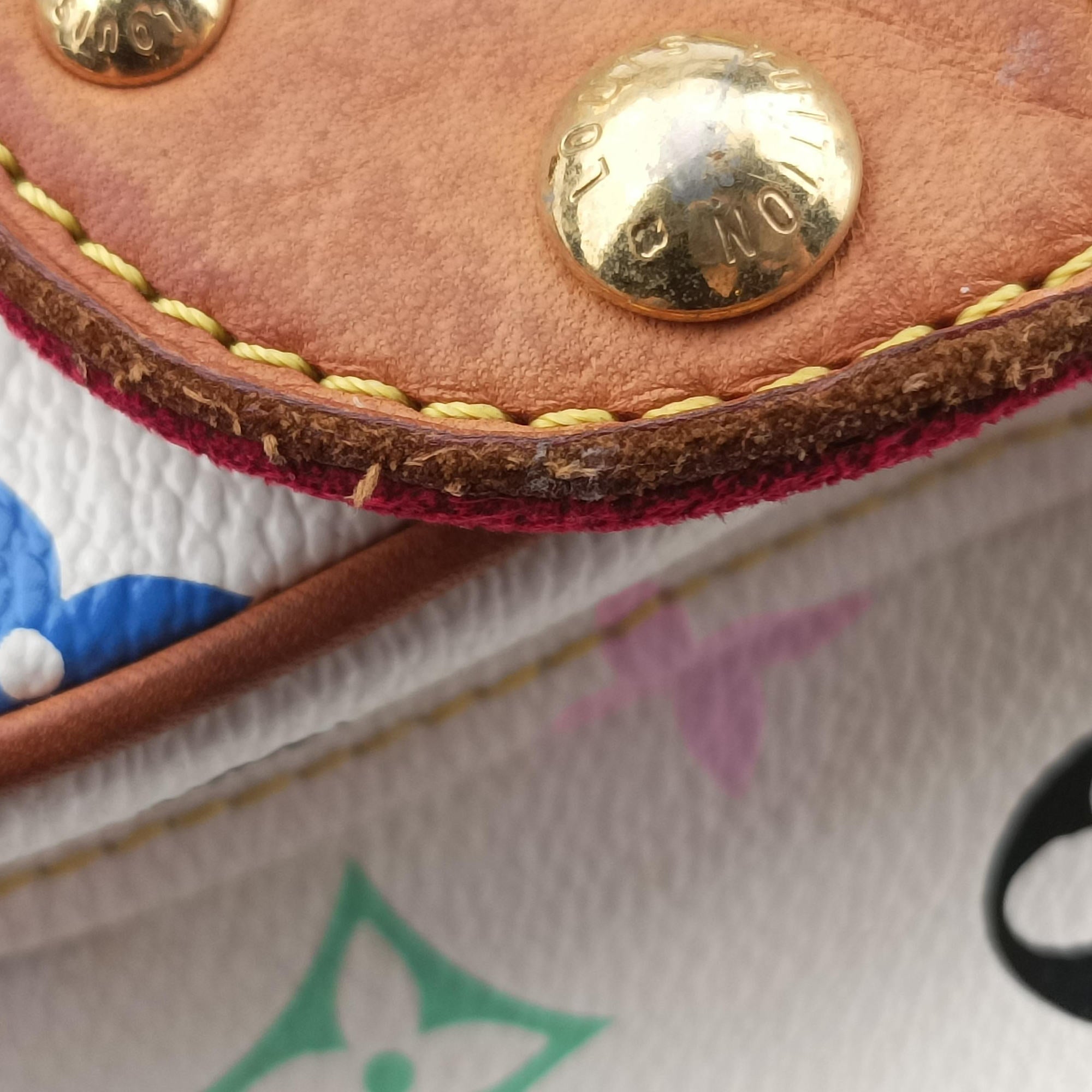 Pre-owned Louis Vuitton RITA white Monogram Multicolor M40125 shoulderbag | stylenewstar