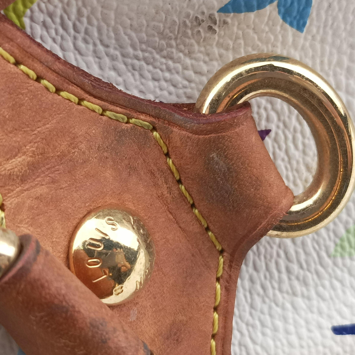 Pre-owned Louis Vuitton RITA white Monogram Multicolor M40125 shoulderbag | stylenewstar
