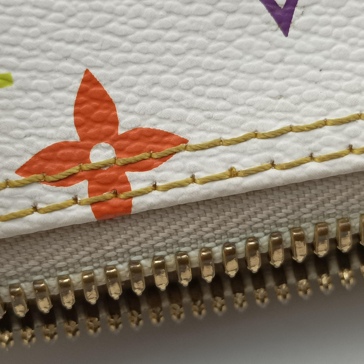 Pre-owned Louis Vuitton RITA white Monogram Multicolor M40125 shoulderbag | stylenewstar