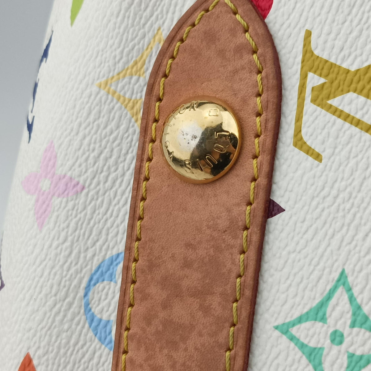 Pre-owned Louis Vuitton RITA white Monogram Multicolor M40125 shoulderbag | stylenewstar