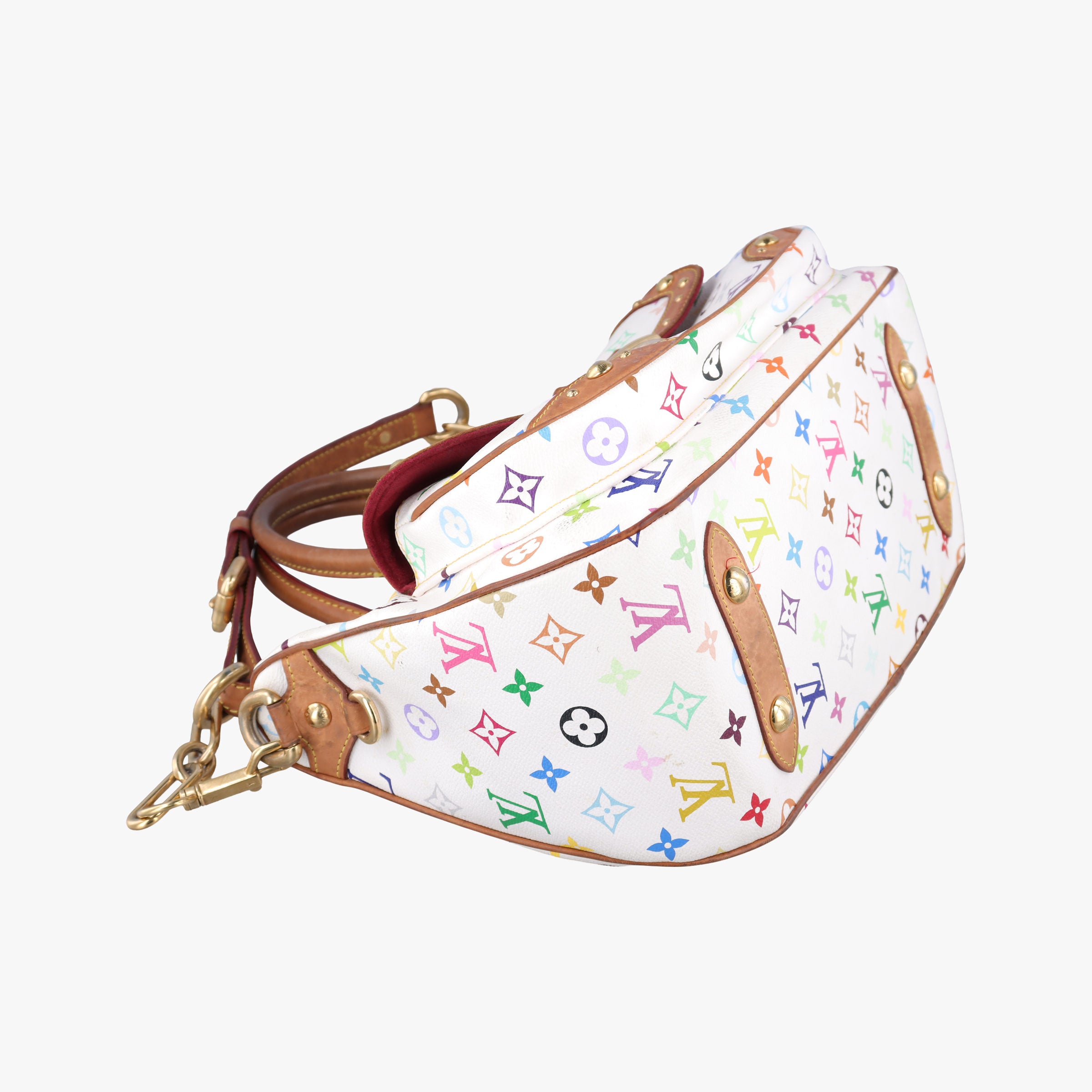 Pre-owned Louis Vuitton RITA white Monogram Multicolor M40125 shoulderbag | stylenewstar