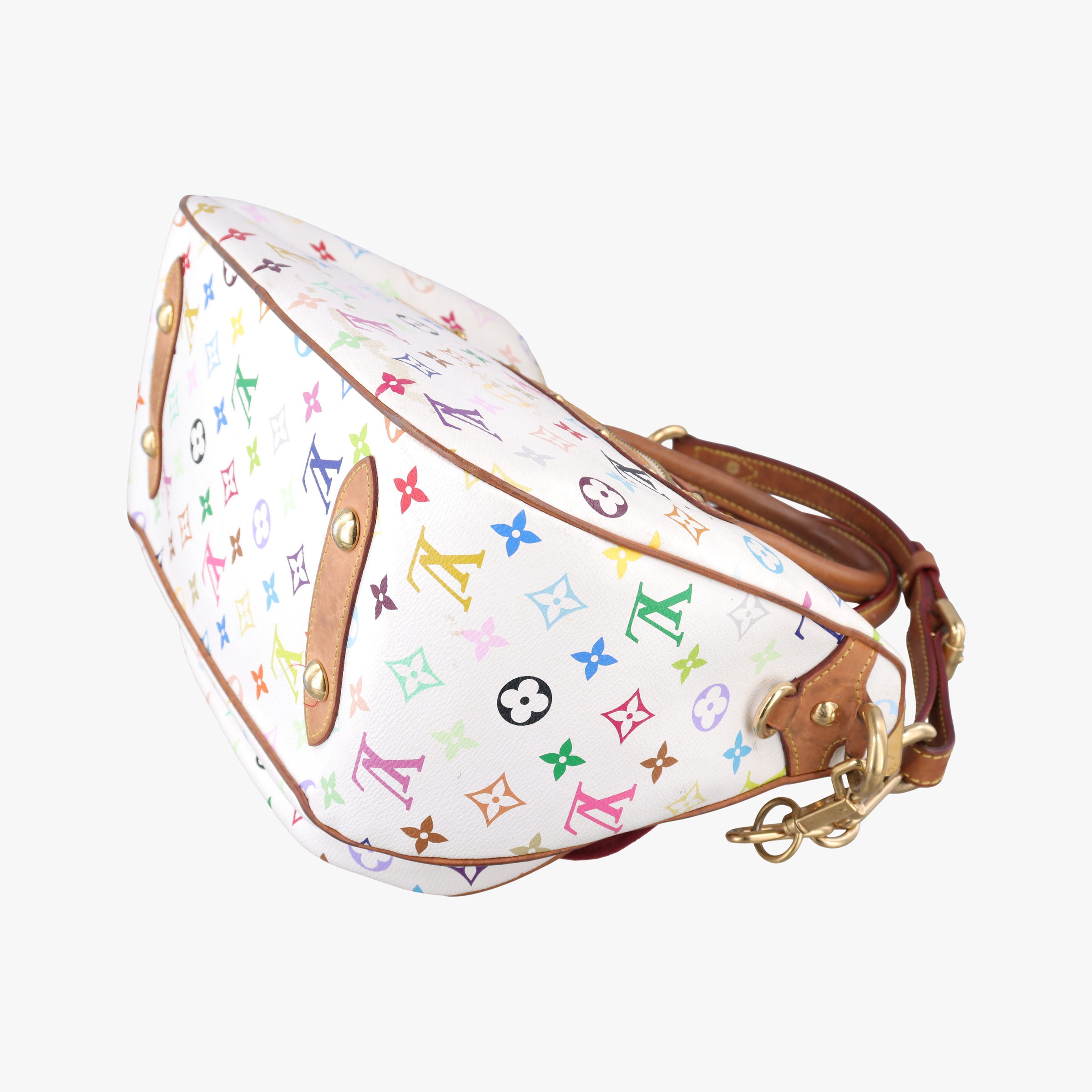 Pre-owned Louis Vuitton RITA white Monogram Multicolor M40125 shoulderbag | stylenewstar