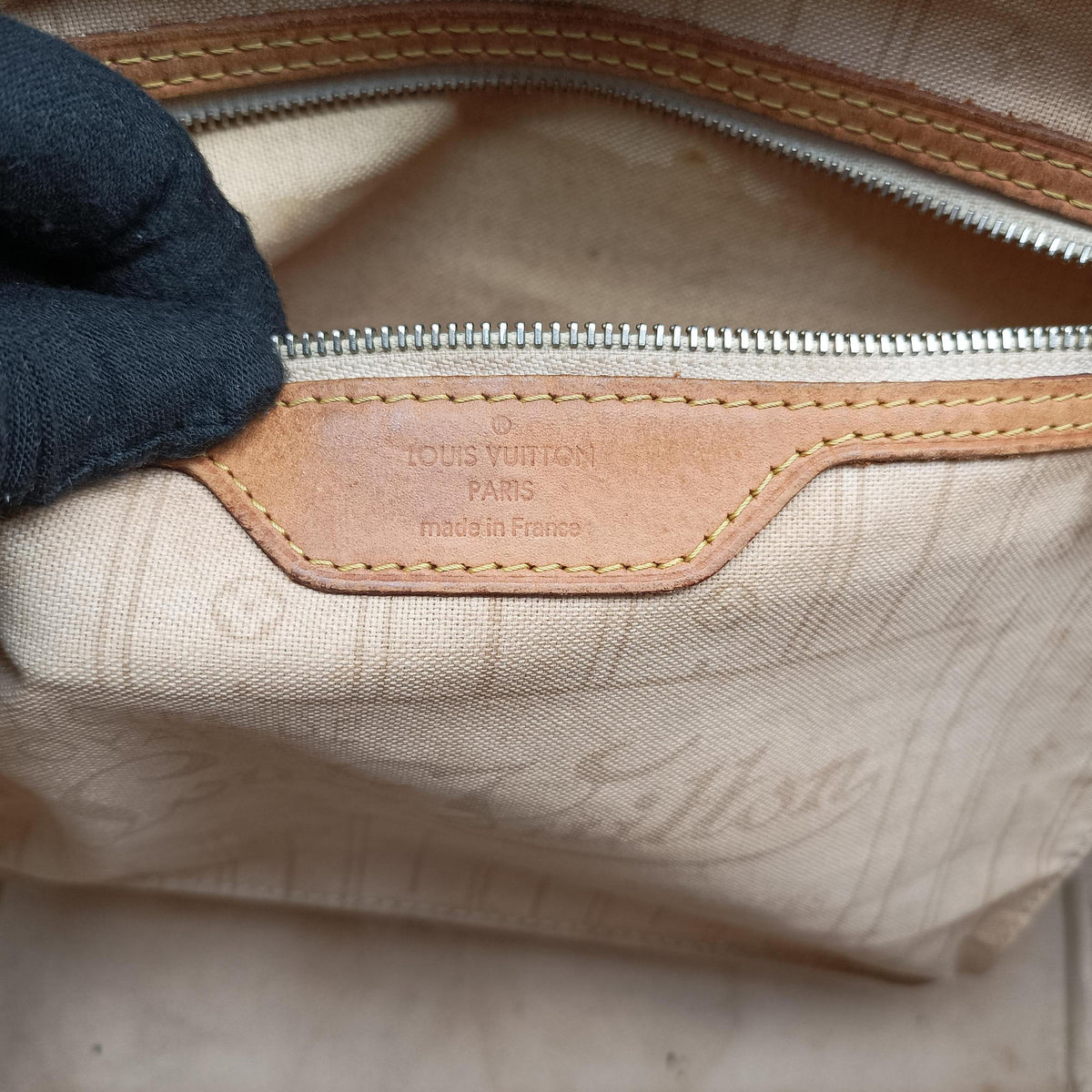 Secondhand Louis Vuitton Neverfull MM Azur Damier Canvas N51107 handbag | stylenewstar