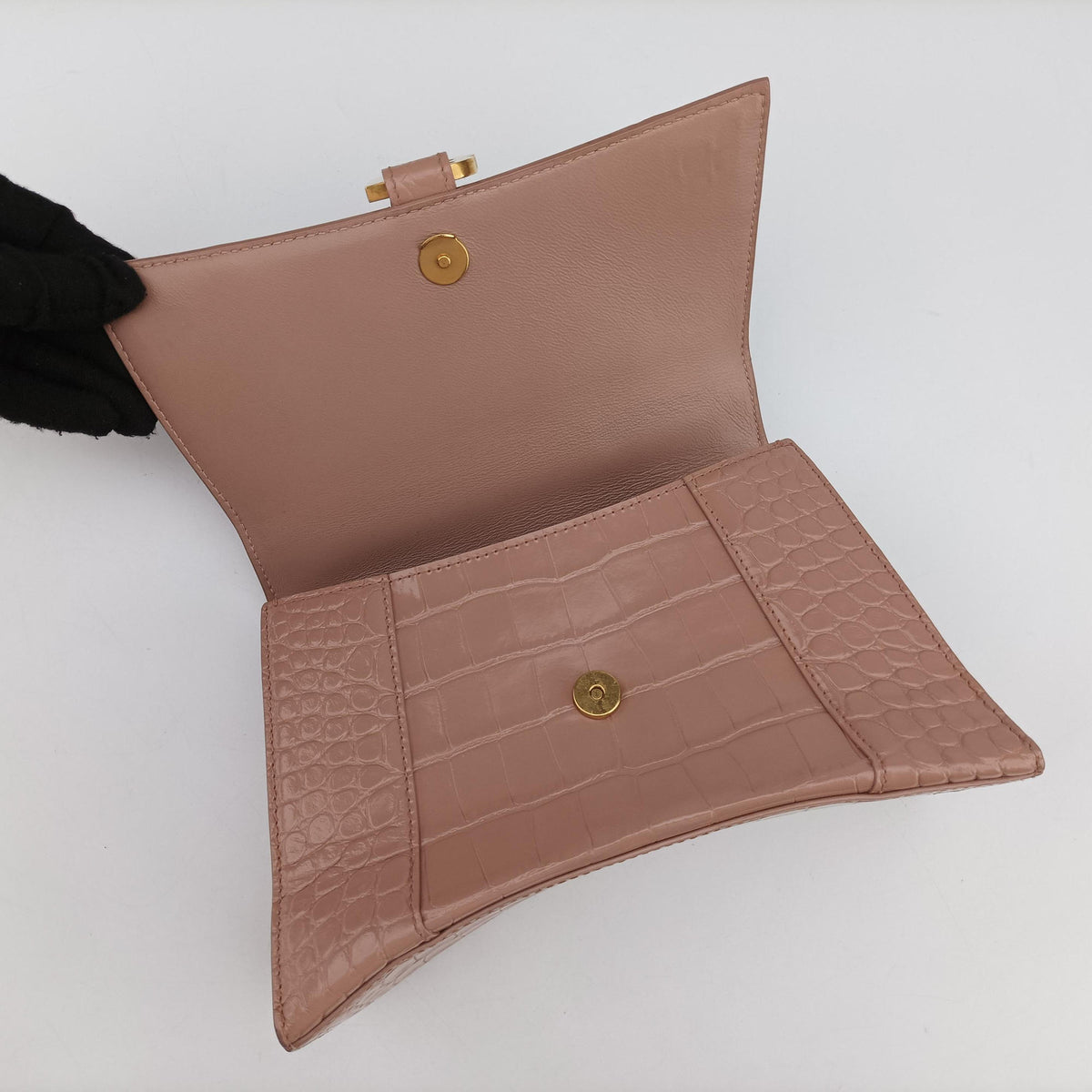 Pre-owned Balenciaga Hourglass Pink leather  shoulderbag | stylenewstar