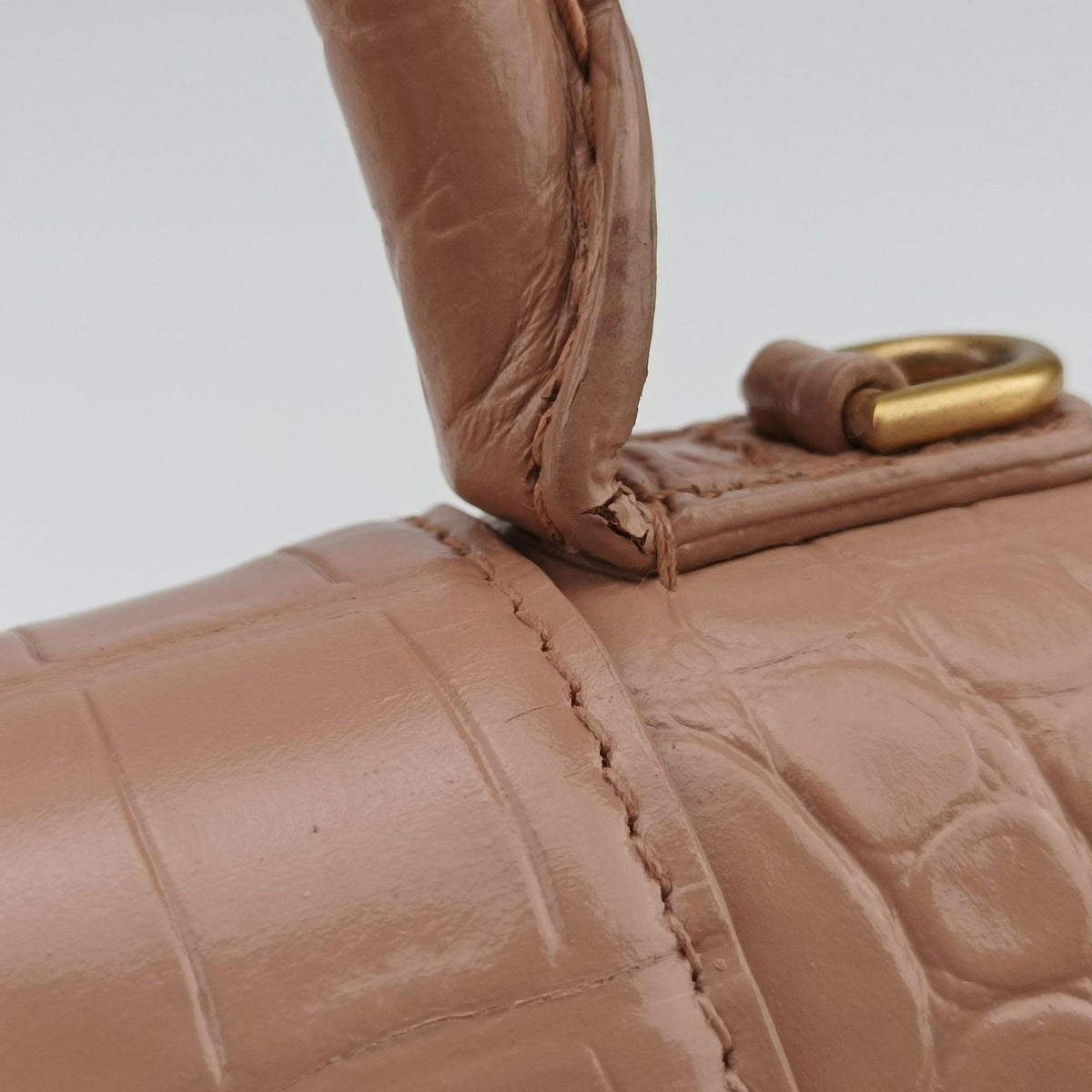 Pre-owned Balenciaga Hourglass Pink leather  shoulderbag | stylenewstar