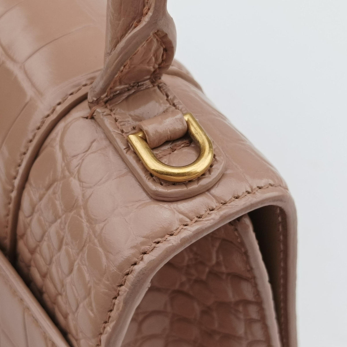 Pre-owned Balenciaga Hourglass Pink leather  shoulderbag | stylenewstar