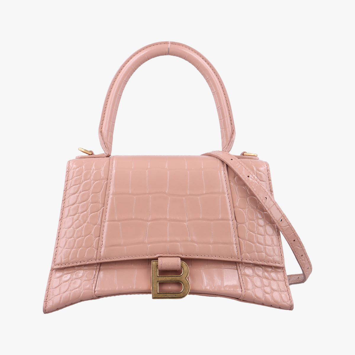 Pre-owned Balenciaga Hourglass Pink leather  shoulderbag | stylenewstar