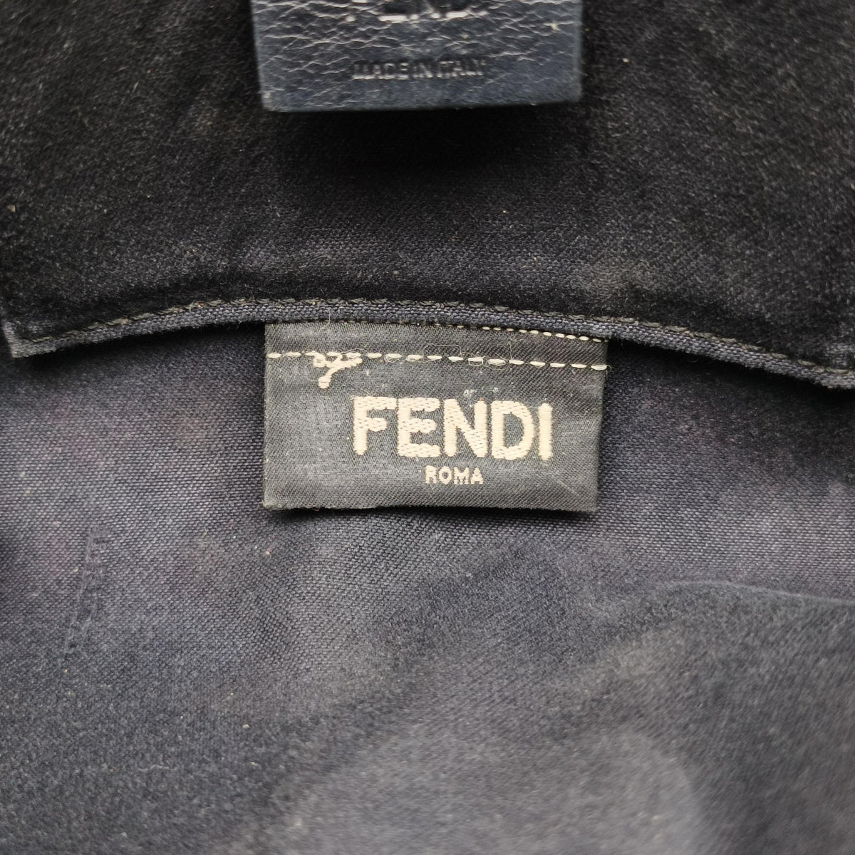 Pre-owned Fendi Monster Eyes Continental Black Leather 8M0322 shoulderbag | stylenewstar