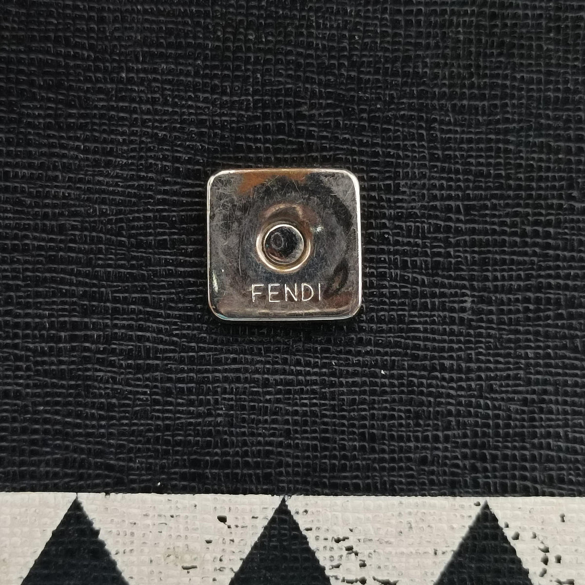 Vintage Fendi Monster Eyes Continental Black Leather 8M0322 shoulderbag | stylenewstar