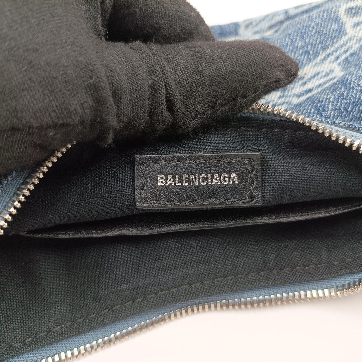 Secondhand Balenciaga Le Cagole mini Blue denim  shoulderbag | stylenewstar