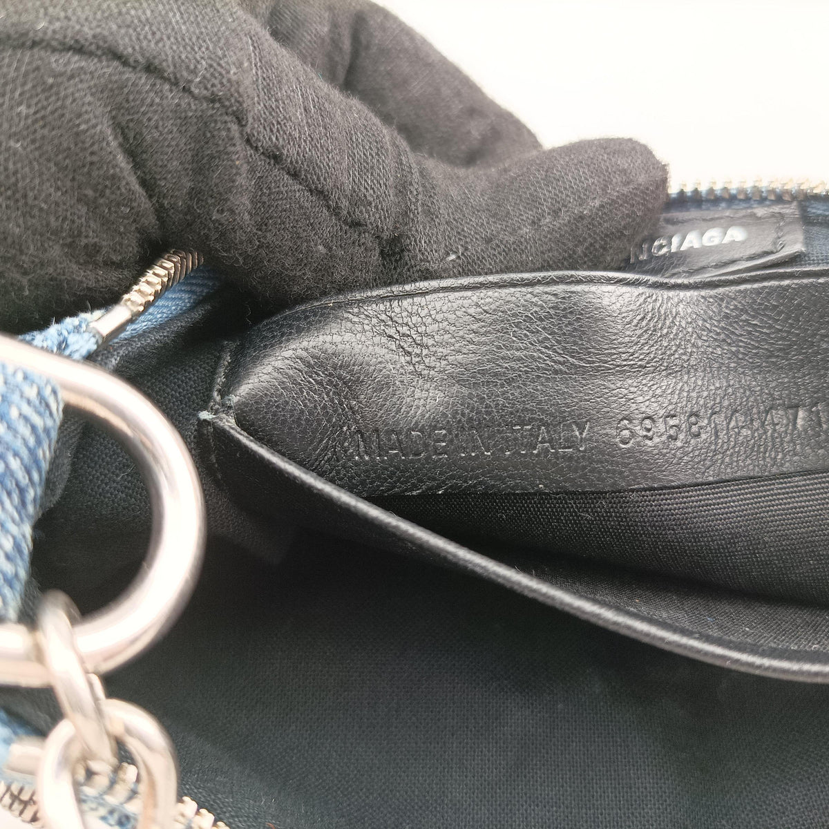 Secondhand Balenciaga Le Cagole mini Blue denim  shoulderbag | stylenewstar