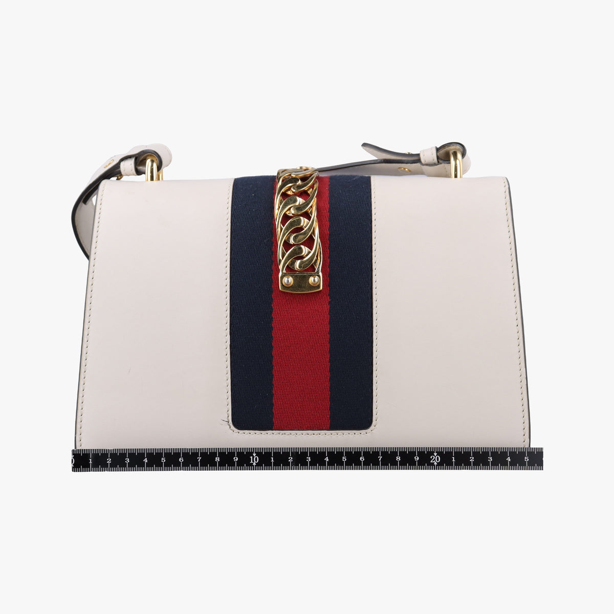 Pre-owned Gucci Sylvie White Leather 421882 shoulderbag | stylenewstar