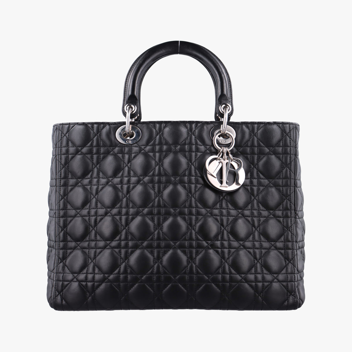 Secondhand Christian Dior Lady Dior Black lambskin  handbag | stylenewstar