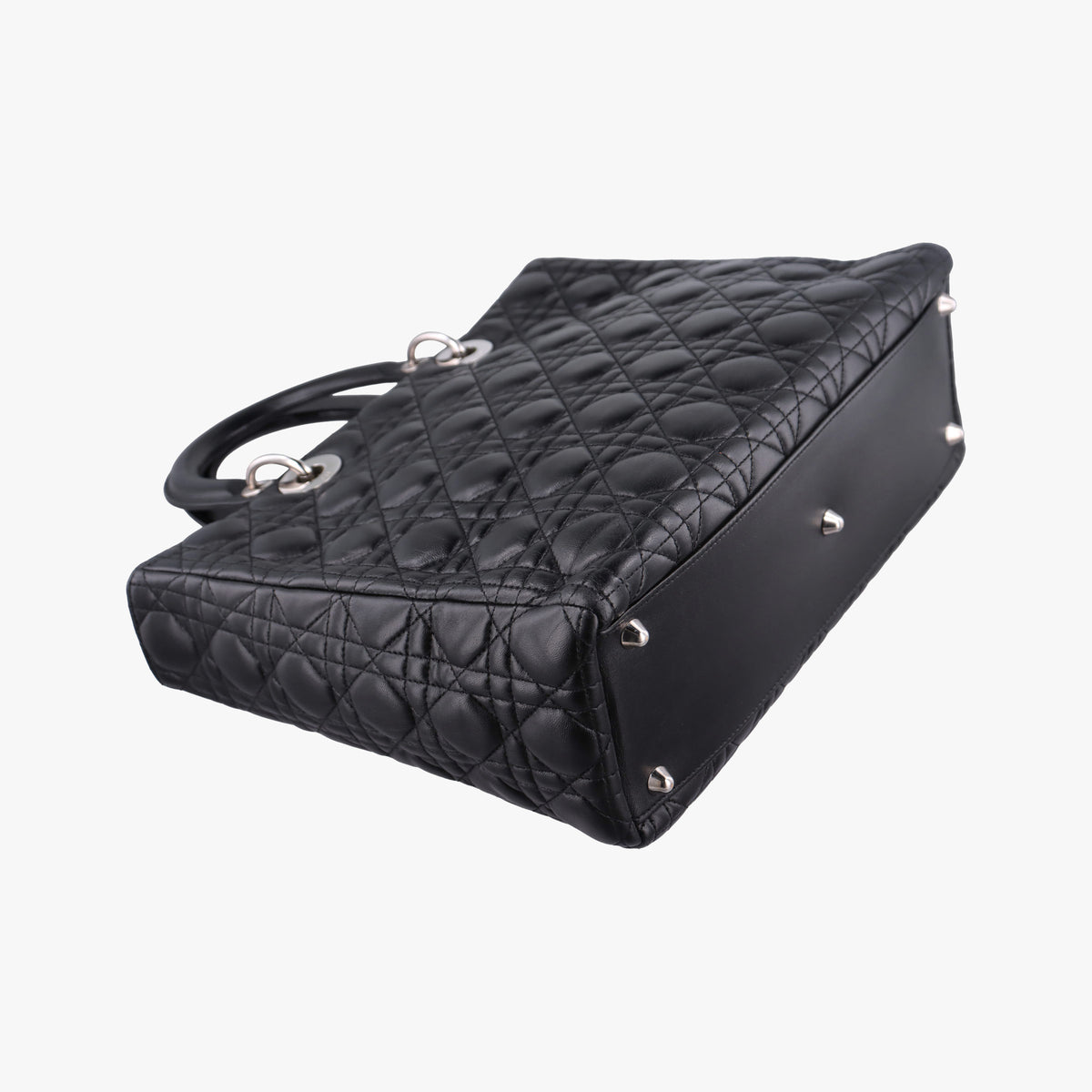 Secondhand Christian Dior Lady Dior Black lambskin  handbag | stylenewstar