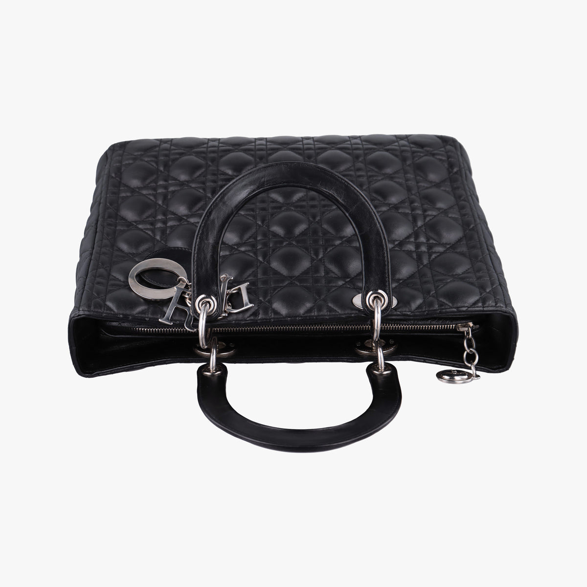 Secondhand Christian Dior Lady Dior Black lambskin  handbag | stylenewstar