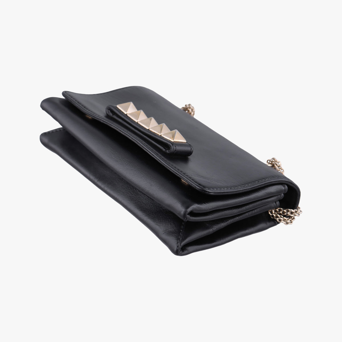 Pre-owned Valentino Rockstud Va Va Voom Black Leather  shoulderbag | stylenewstar