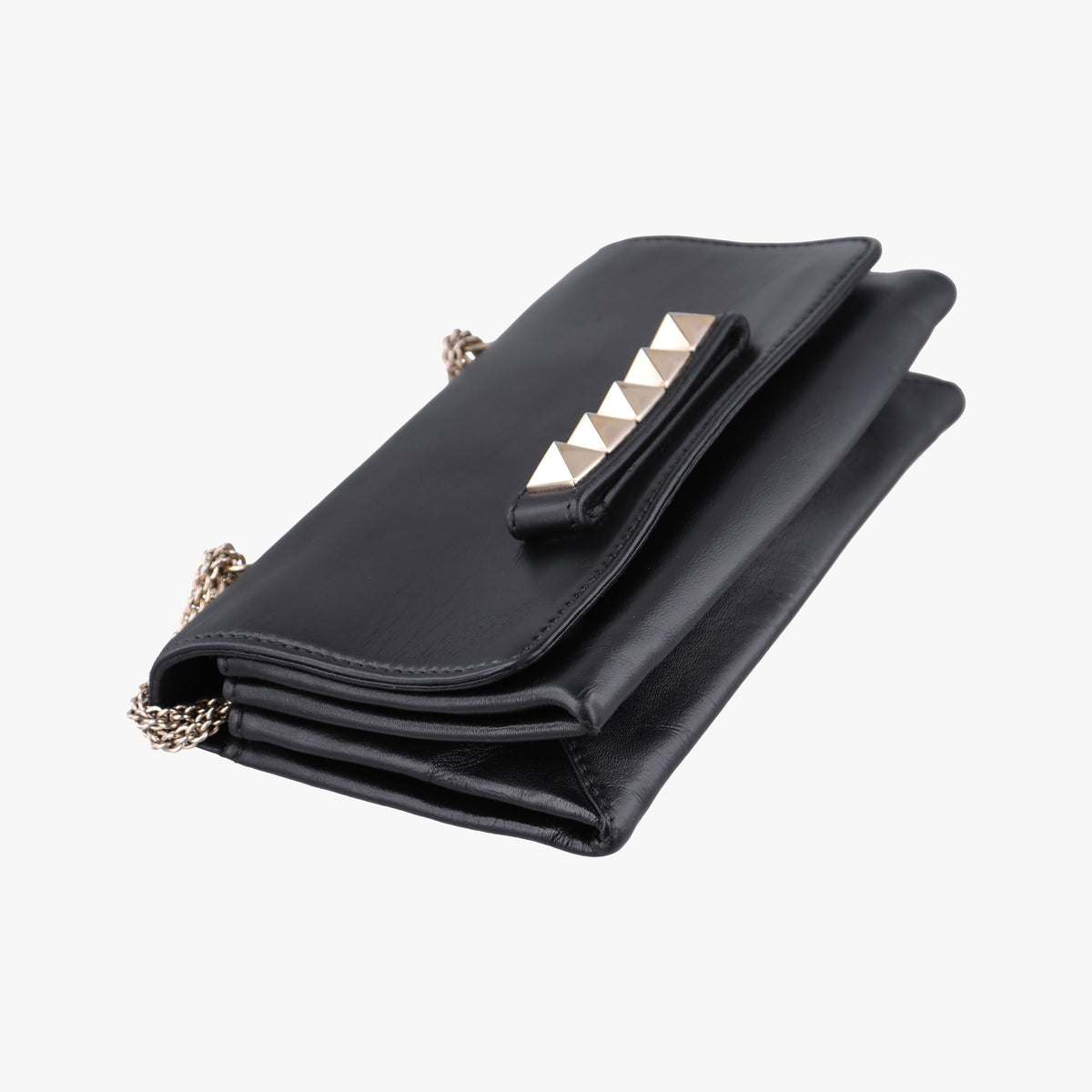 Pre-owned Valentino Rockstud Va Va Voom Black Leather  shoulderbag | stylenewstar