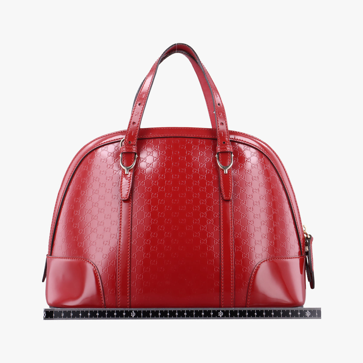 Pre-owned Gucci Microguccissima Red Patent Leather 309617 handbag | stylenewstar