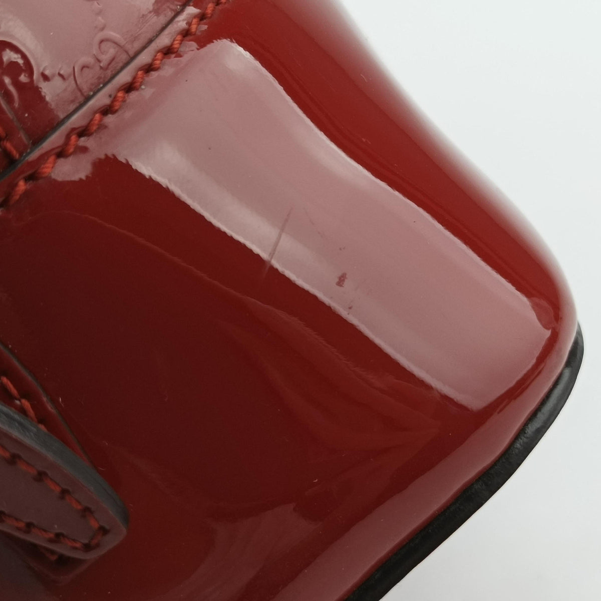 Pre-owned Gucci Microguccissima Red Patent Leather 309617 handbag | stylenewstar