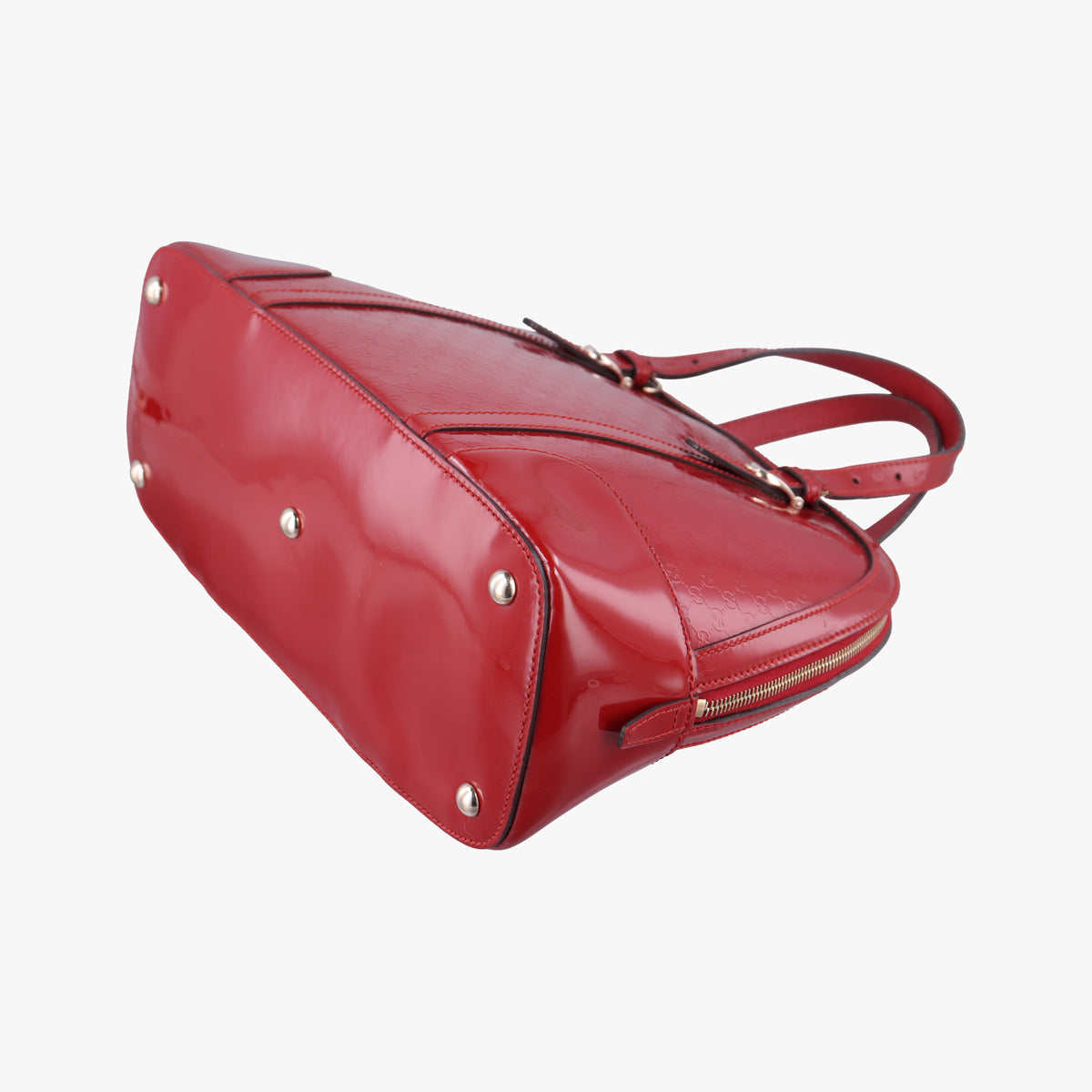 Pre-owned Gucci Microguccissima Red Patent Leather 309617 handbag | stylenewstar