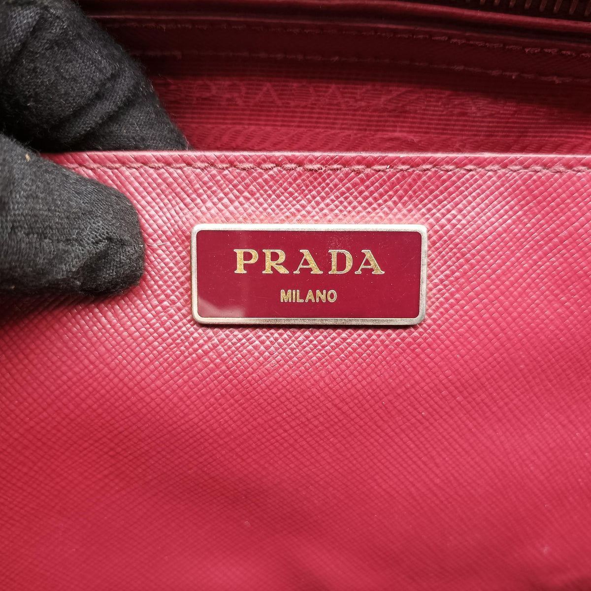 Secondhand Prada Galleria Burgundy SAFFIANO Leather BN1874 handbag | stylenewstar