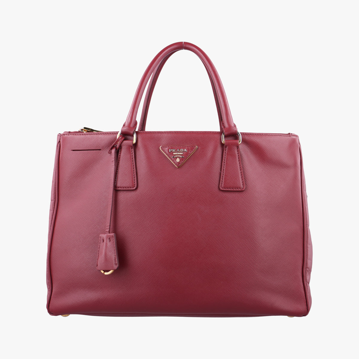 Secondhand Prada Galleria Burgundy SAFFIANO Leather BN1874 handbag | stylenewstar