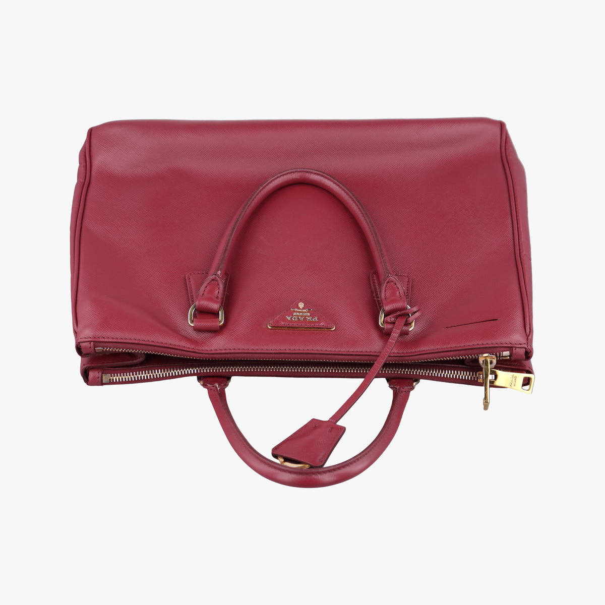 Secondhand Prada Galleria Burgundy SAFFIANO Leather BN1874 handbag | stylenewstar