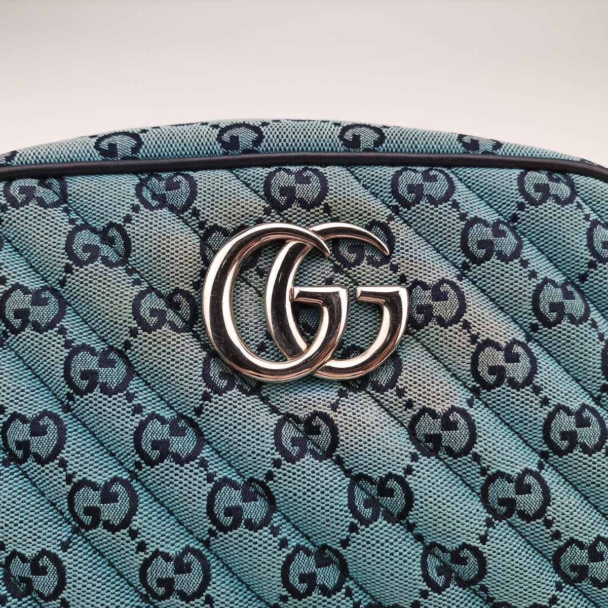Vintage Gucci GG Marmont Blue canvas 447632 shoulderbag | stylenewstar