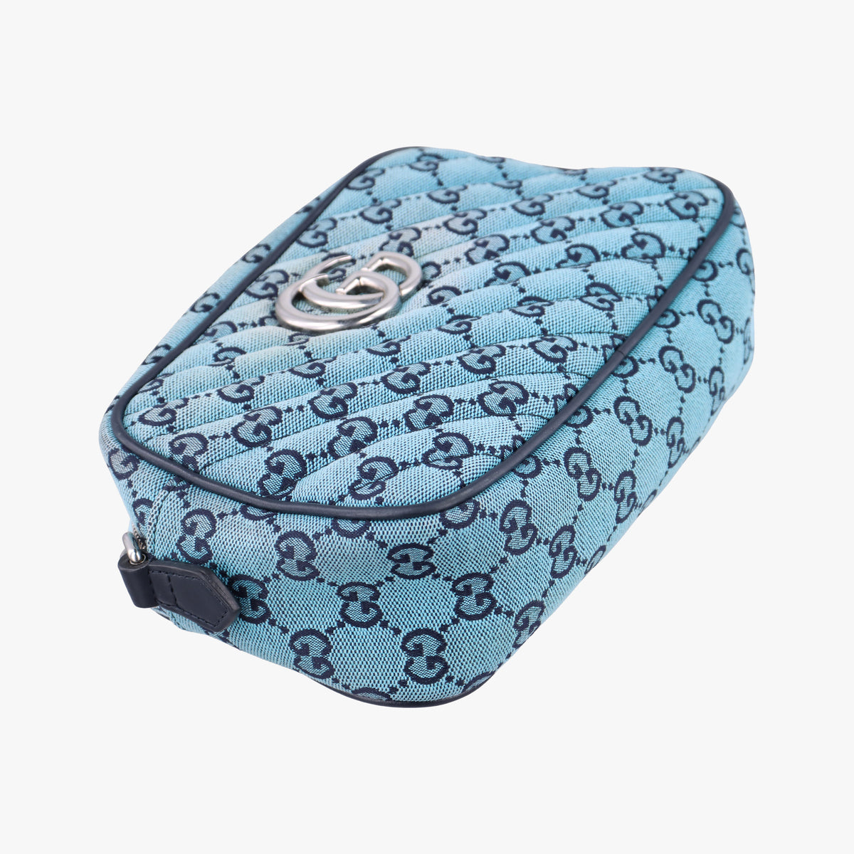 Vintage Gucci GG Marmont Blue canvas 447632 shoulderbag | stylenewstar