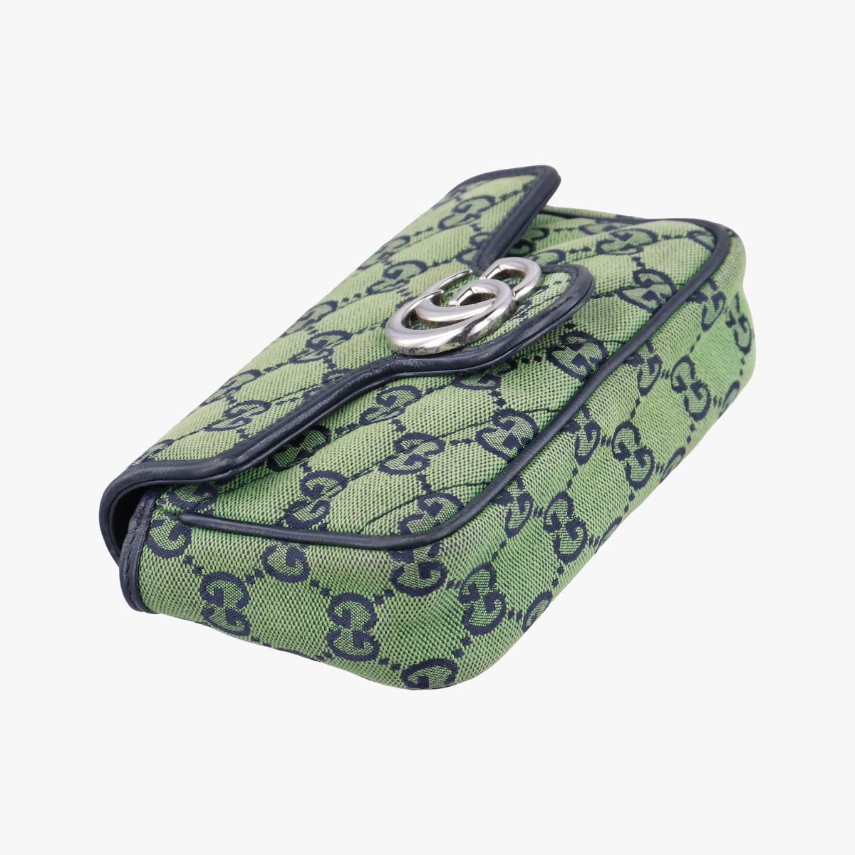 Pre-owned Gucci GG Marmont Green Canvas 476433 shoulderbag | stylenewstar