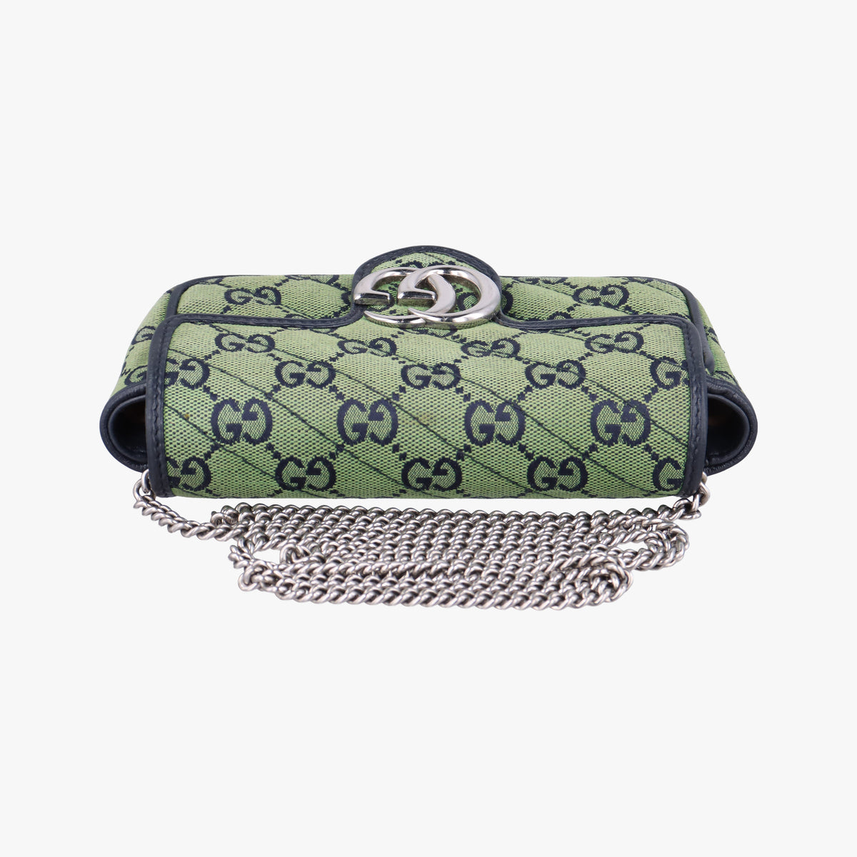 Pre-owned Gucci GG Marmont Green Canvas 476433 shoulderbag | stylenewstar
