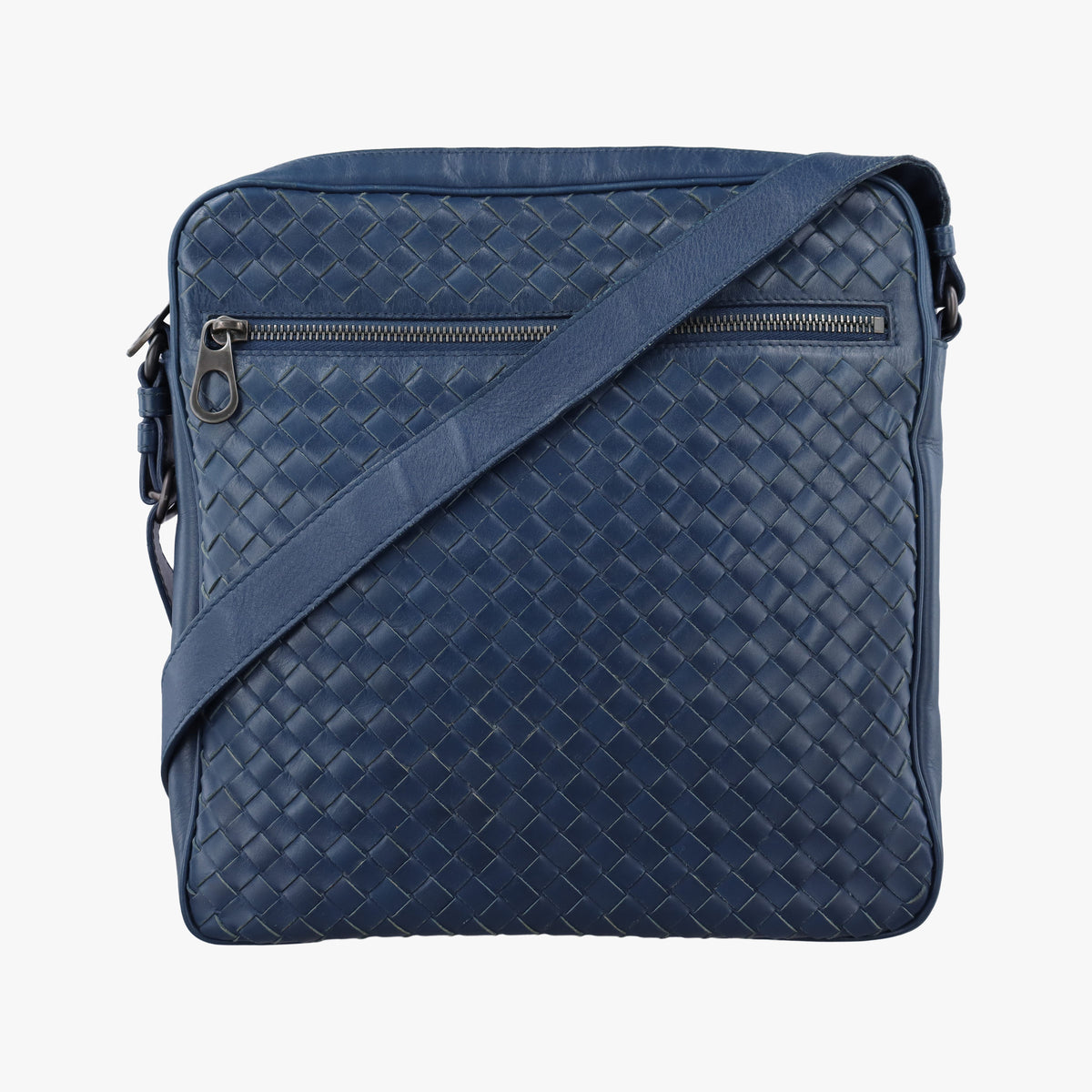 Vintage Bottega Veneta Intrecciato Navy lambskin  shoulderbag | stylenewstar